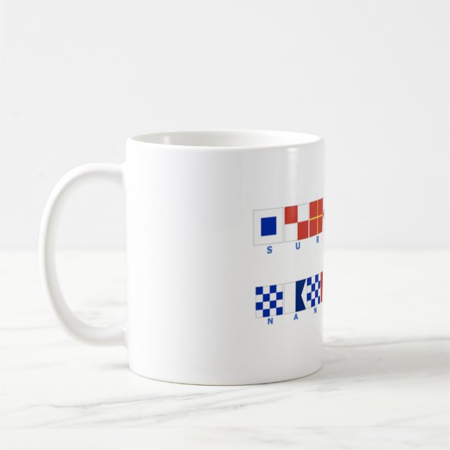 Caneca náutica de Surfside Nantucket da bandeira (Esquerda)