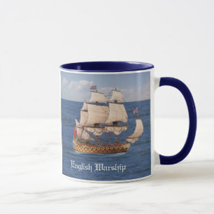 Caneca náutica do navio de guerra inglês