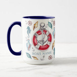 Caneca Náutica Personalizada com Cores de Água