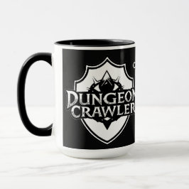 Caneca Navegador de Masmorra Personalizado Preto e Branco