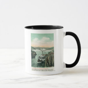 Caneca Navio a vapor do cavalo branco