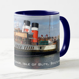 Caneca Navio a vapor Waverley Paddle, Rothesay, Escócia