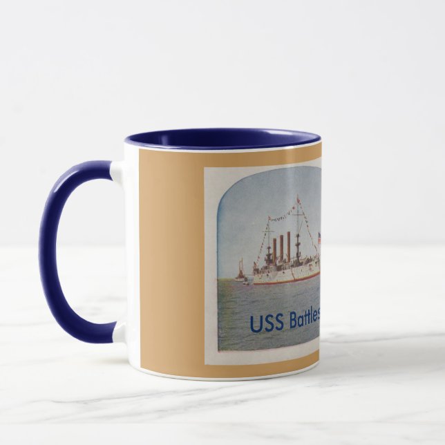 Caneca Navio de guerra Ohio de USS (BB12) (Esquerda)
