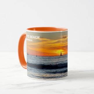 Caneca Navio de vela em Sunset - Venice Beach, CA Mug