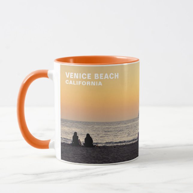 Caneca Navio de vela em Sunset - Venice Beach, CA Mug (Esquerda)