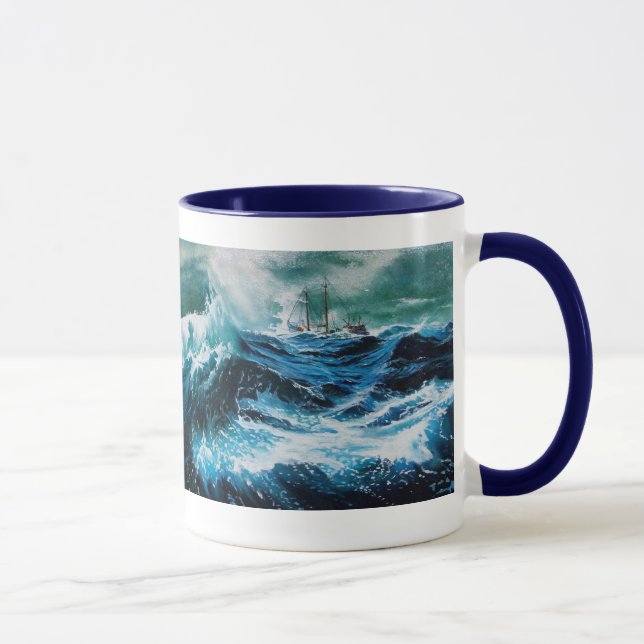Caneca Navio no mar em tempestade (Direita)