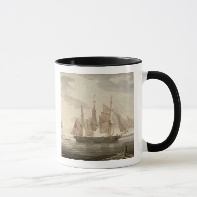 Caneca Navios no porto, 1805 (óleo em canvas) (Direita)