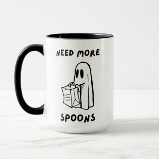 Caneca 'Need More Spoons' Chronic Illness Humor Mug