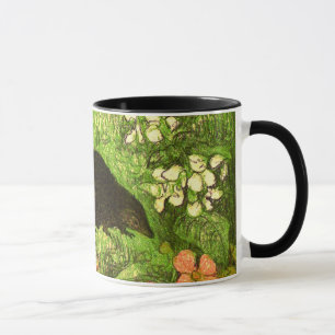Caneca Neerlandês Art Nouveau Hedgehog e Bebês