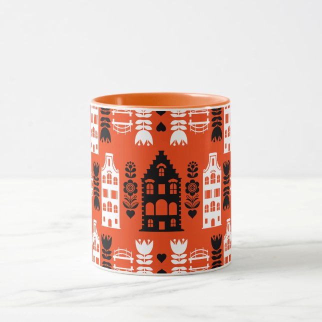 Caneca Neerlandês Folk Art Impressão (Centro)