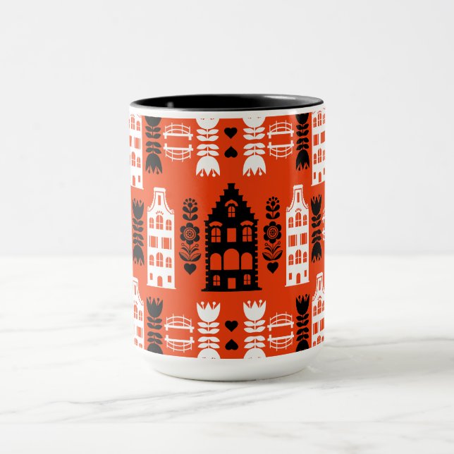 Caneca Neerlandês Folk Art Impressão (Centro)