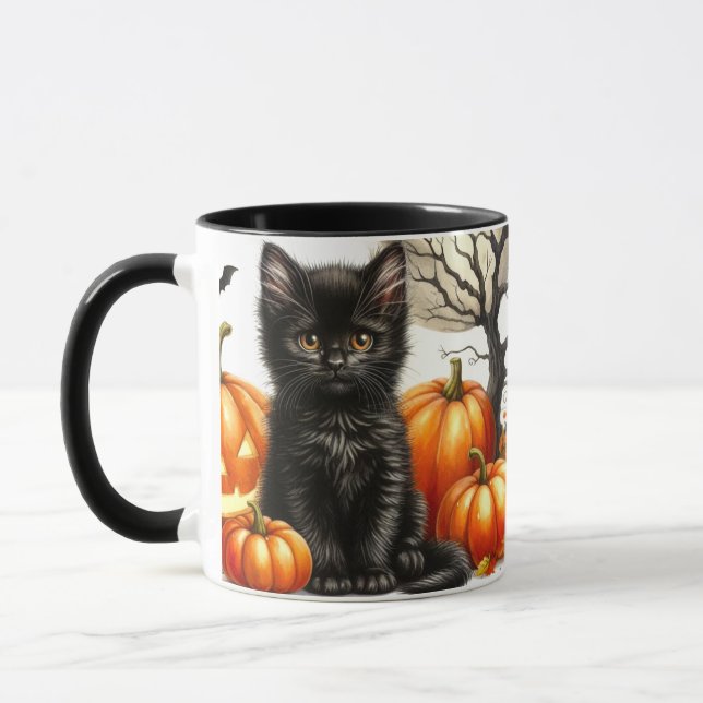 Caneca Negra de Halloween (Esquerda)
