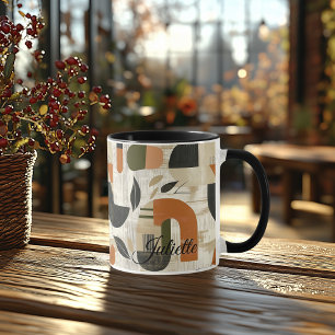 Caneca Negrito Abstrato - Rústico Terroso Personalizado