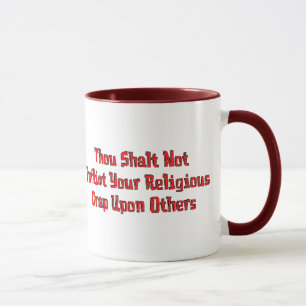 Caneca Nenhum excremento religioso