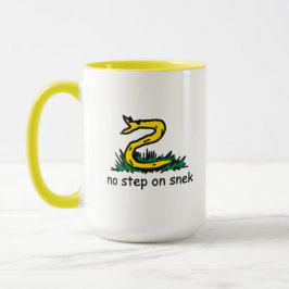 Caneca Nenhum passo na paródia de snek Gadsden SnekRight