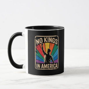 Caneca Nenhum Rei na América desde 1776 Estilo Patriótico
