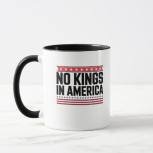 Caneca Nenhum Rei na América EUA Design Negrito
