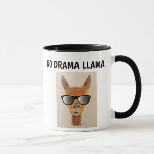 Caneca NENHUMA DRAMA LLAMA com óculos solares Mugs de caf