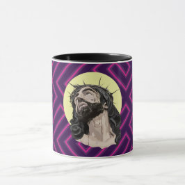 Caneca Neon Andean Pattern Jesus Christ Mug - Taza Cristo