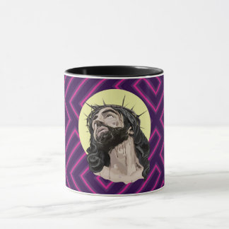 Caneca Neon Andean Pattern Jesus Christ Mug - Taza Cristo
