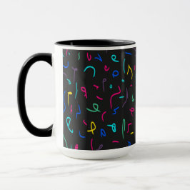 Caneca Neon Bright Marks on Black