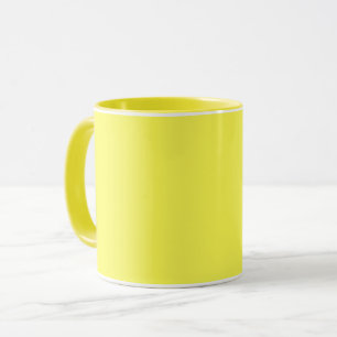 Caneca neon Cor brilhante do limão amarelo fluorescente