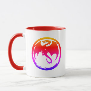 Caneca Neon Dragon Red combo