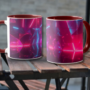 Caneca Neon Geométrico Fantasy Mug
