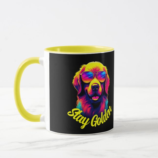 Caneca Neon Ouro Retriever (Esquerda)