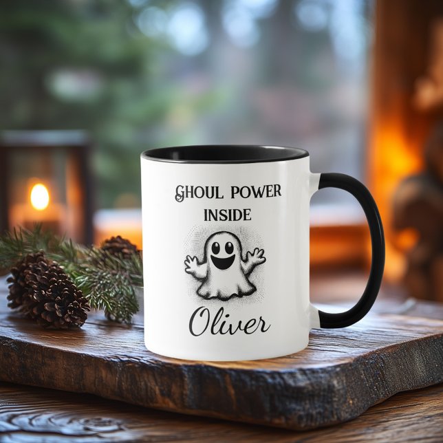 Caneca Neon Personalizado de Halloween - Design Clássico  (Criador carregado)
