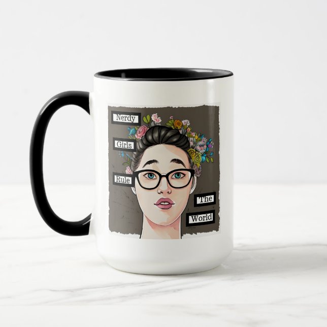 Caneca Nerdy Girls governa o mundo (Esquerda)