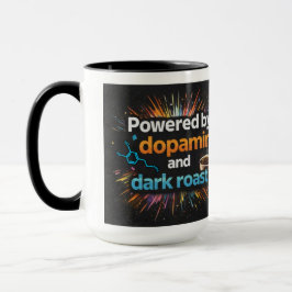 Caneca Neurodivergente Energizado pelo Café Dopamina