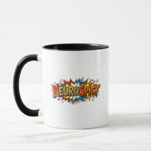 Caneca Neurotemperamental Engraçado Café Retro de Quadrin