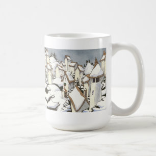 Caneca nevado do Natal da vila