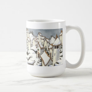 Caneca nevado do Natal da vila