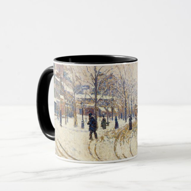 Caneca Neve, Boulevard de Clichy, Paris por Paul Signac (Frente Esquerda)