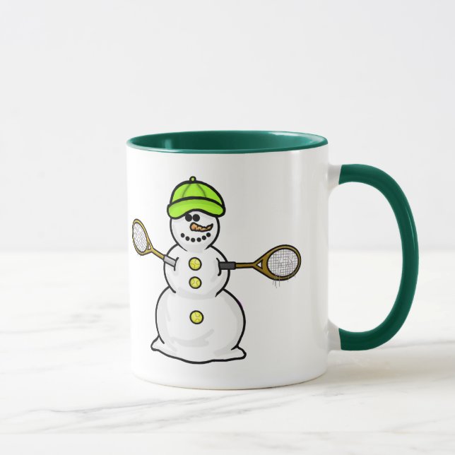 Caneca Neve com Tênis Rackets de Natal (Direita)