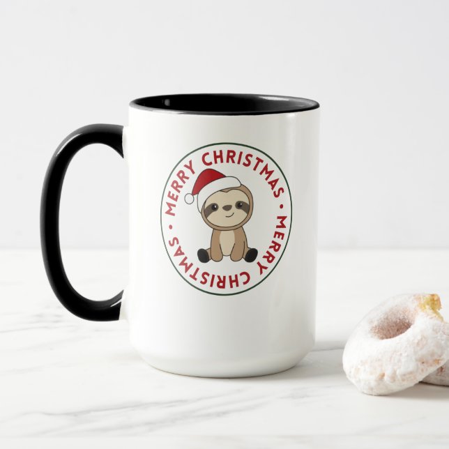 Caneca Neve de Natal Lenta Animais de inverno (Com Donut)