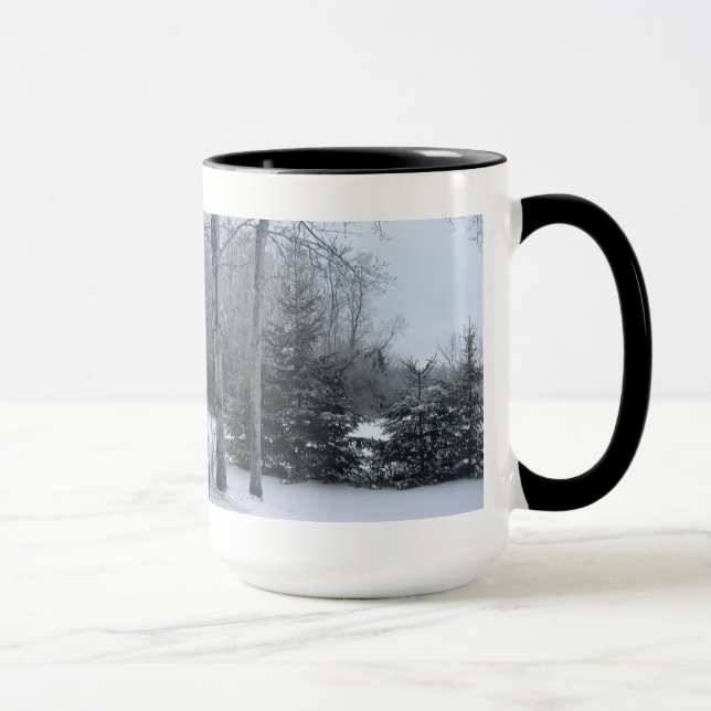 Caneca neve e árvores (Direita)