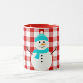 Caneca Neve na xadrez