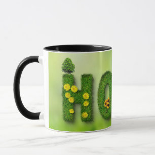 Caneca Neve Verde Belo Lar Flor Folha Folha Folha Folha S