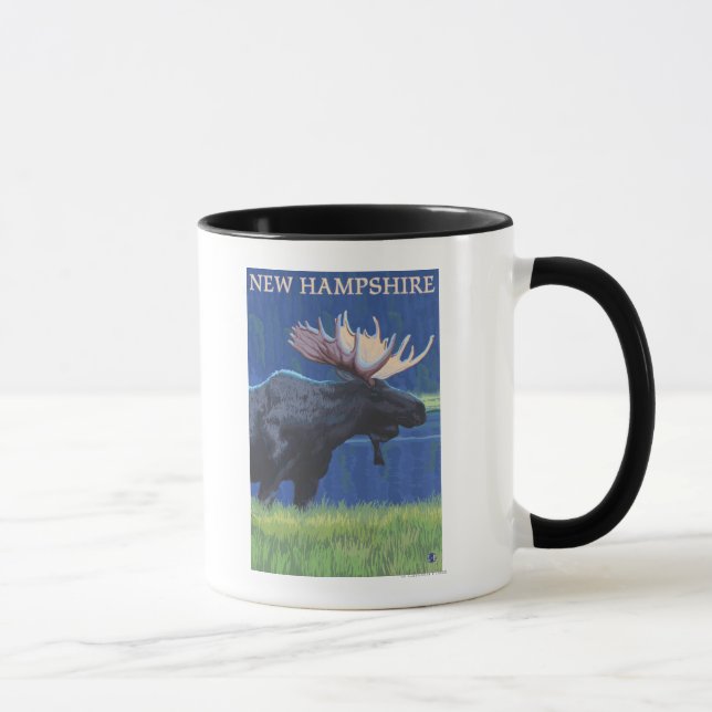 Caneca New HampshireMoose na Lua (Direita)