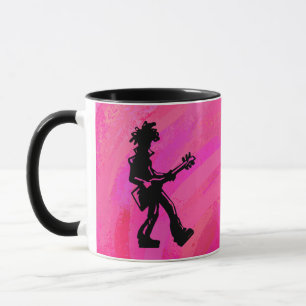 Caneca New York Boogie Nights Guitar Hot Pink