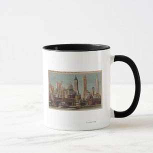 Caneca New York, NY - skyline do centro de Staten