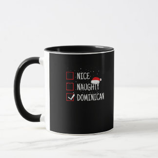 Caneca Nice Naughty Dominican Christmas List 