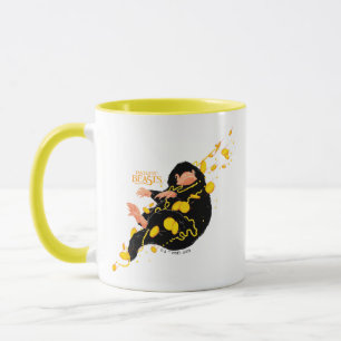 Caneca Niffler Flutuando Com Dourado
