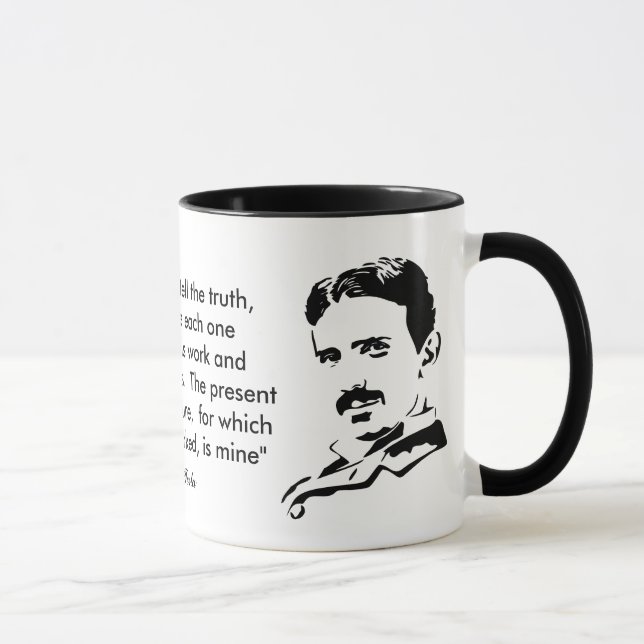 Caneca Nikola Tesla & citações (Direita)