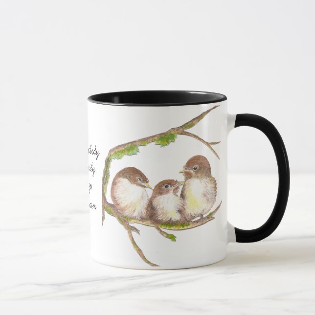 Caneca Ninguém Gosta De Uma Citação Familiar, Um Pássaro  (Direita)