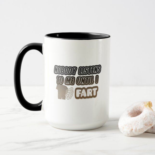 Caneca Ninguém Me Escuta Até Que Eu Arrume Café Engraçado (Com Donut)