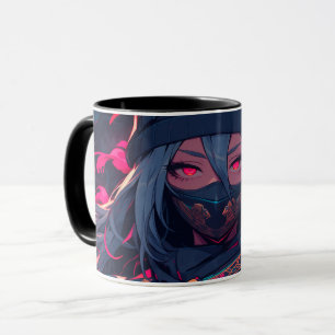 Caneca Ninja e sua arte de animação de lobos